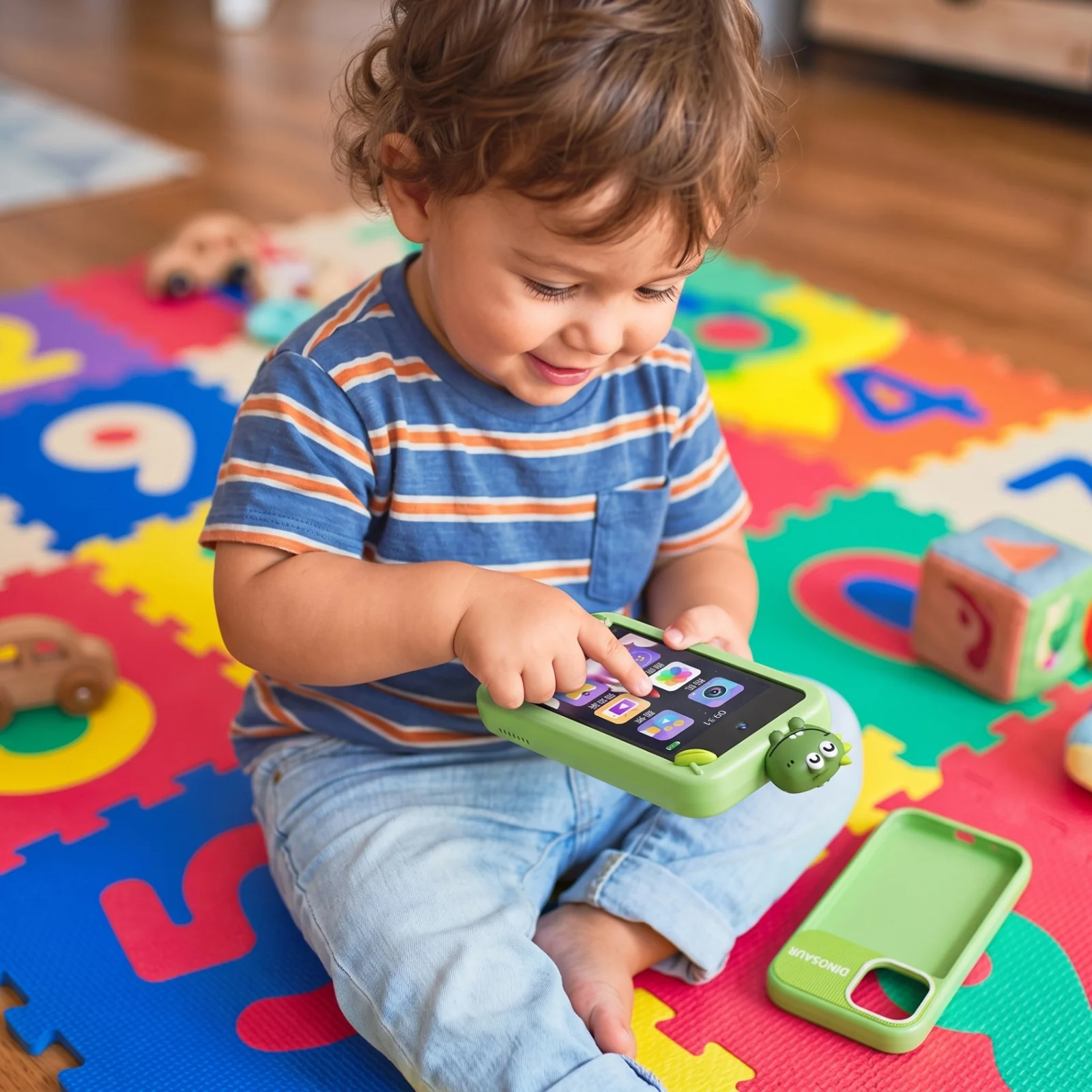 Criança brincando com o Zuzu Phone
